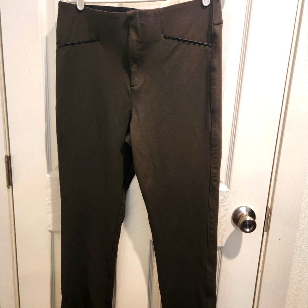 Women's Olive Green Slacks Pants Size 14Short